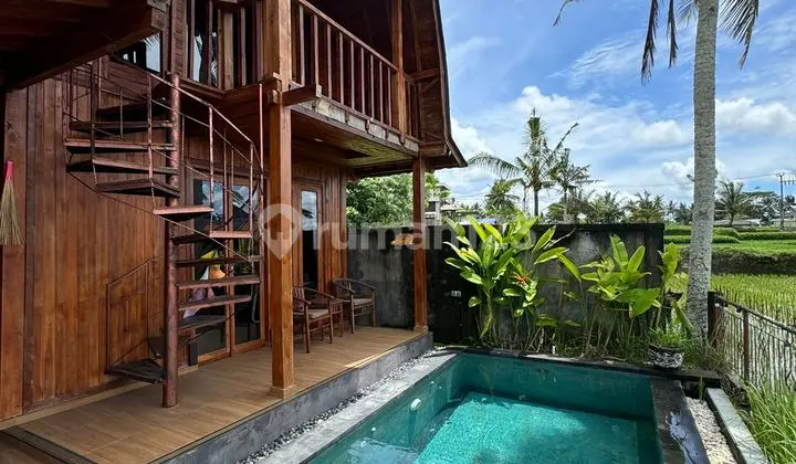 Dijual Murah Villa Joglo View Sawah - Dekat Central Ubud