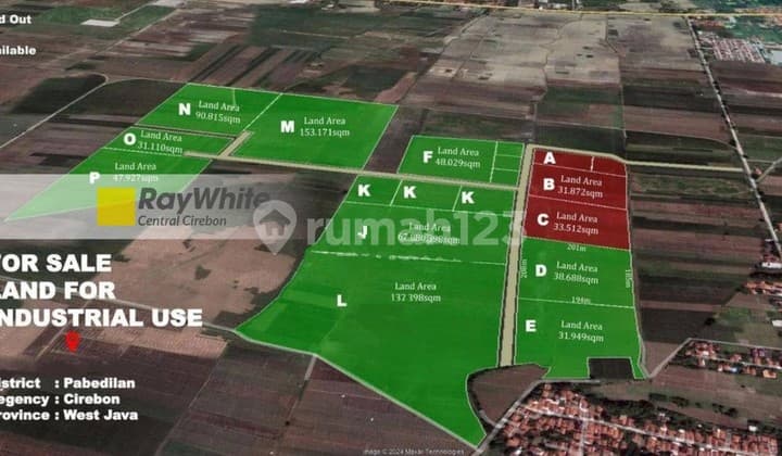 Tanah Kawasan Industri Mulai 1Ha SHM Di Pabedilan Cirebon