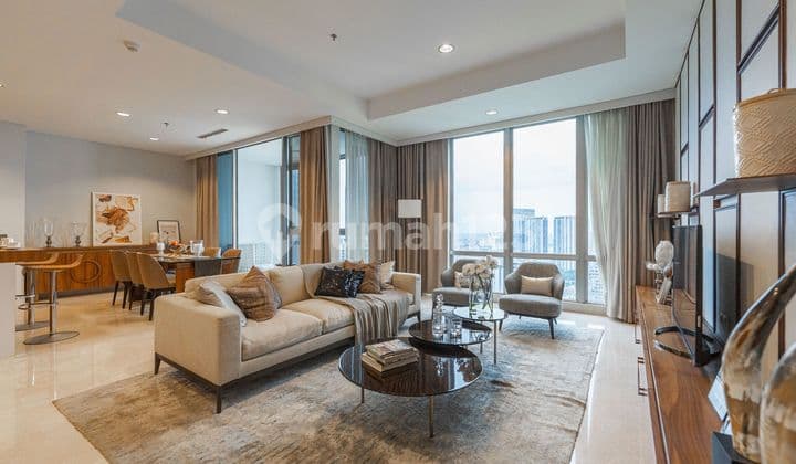Apartemen Mewah Private Lift 3+1 BR Dijual Kondisi Baru Unit Luas 186 M2
