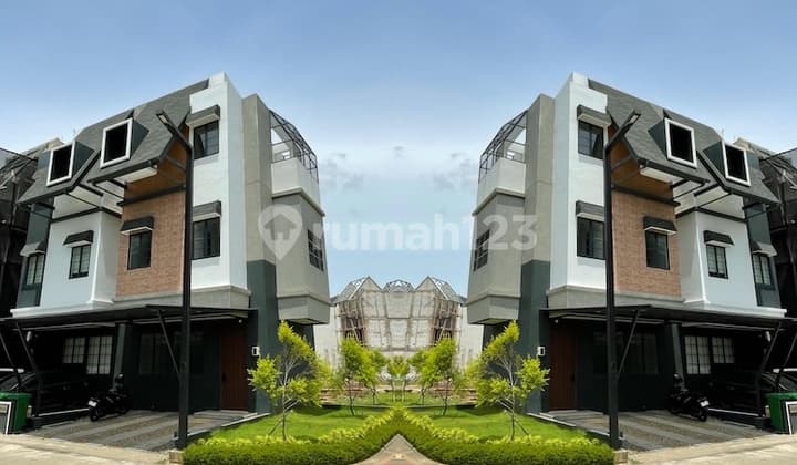 For Sale Rumah 3 Lantai Ada Rooftop Kondisi Baru di Dalam Cluster Strategis