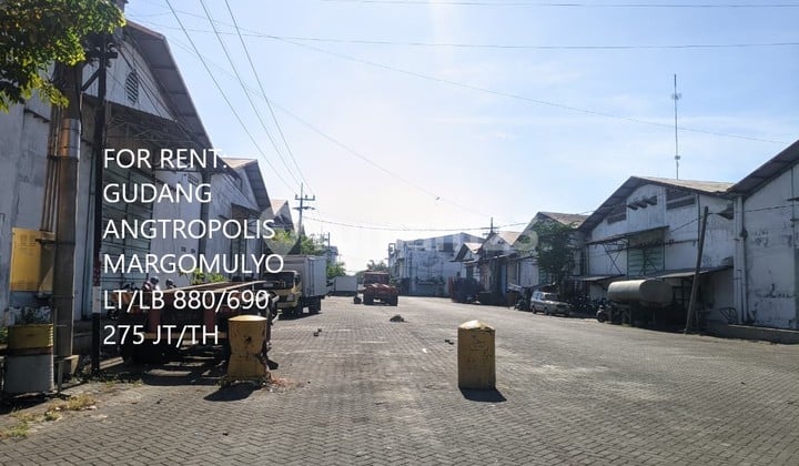 FOR RENT SMALL MARGOMULYO ANGTROPOLIS WAREHOUSE UNDER 1000 M2 IN SURABAYA FOR RENT SMALL MARGOMULYO ANGTROPOLIS WAREHOUSE UNDER 1000 M2 IN SURABAYA
