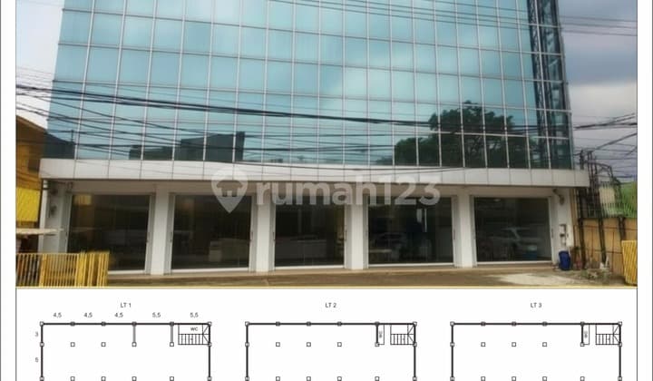 Ruko Gandeng 5 Unit di Jl Raya Serpong Tangerang Selatan, SHM, Semi Furnished